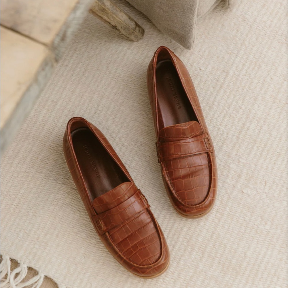 Jenni Kayne Croc Embossed Loafer